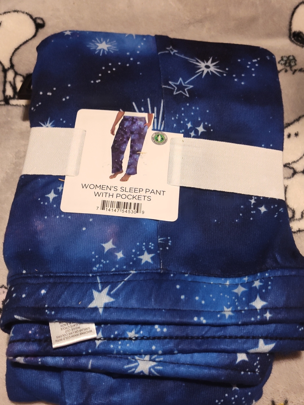 Cozy Women's Star-Print Sleep Pants - Blue
